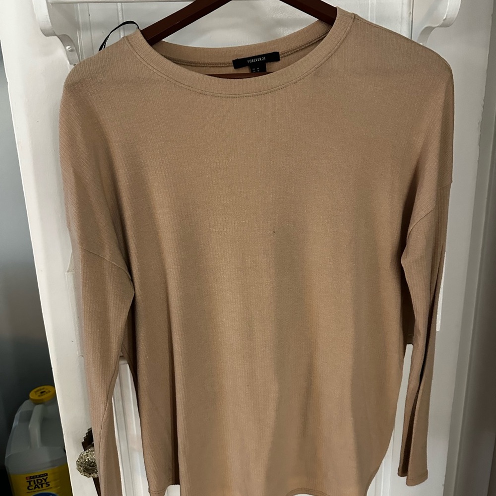 Forever 21 Tan Long Sleeve Tee